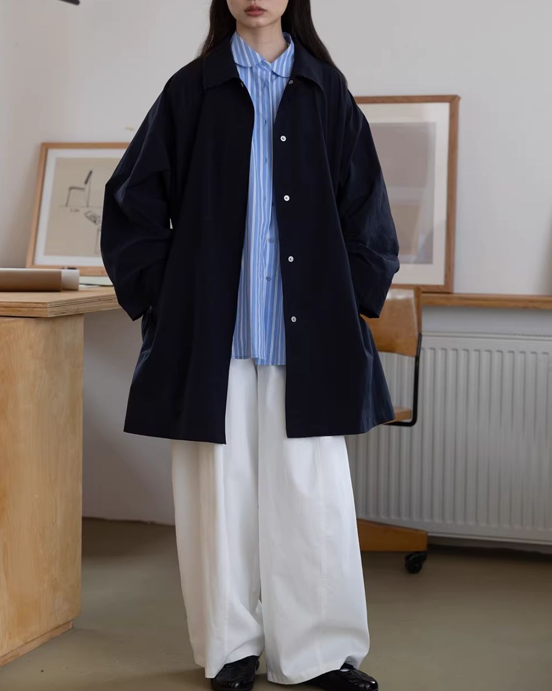 Water-repellent Single-breasted Coat　CT033