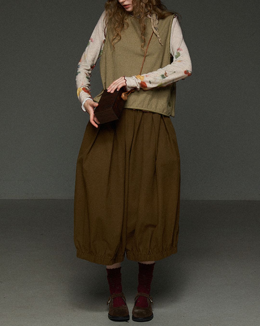 Side Button Check Vest　VT004