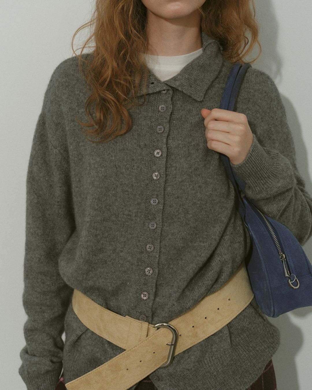High-neck Knit Cardigan　KN074