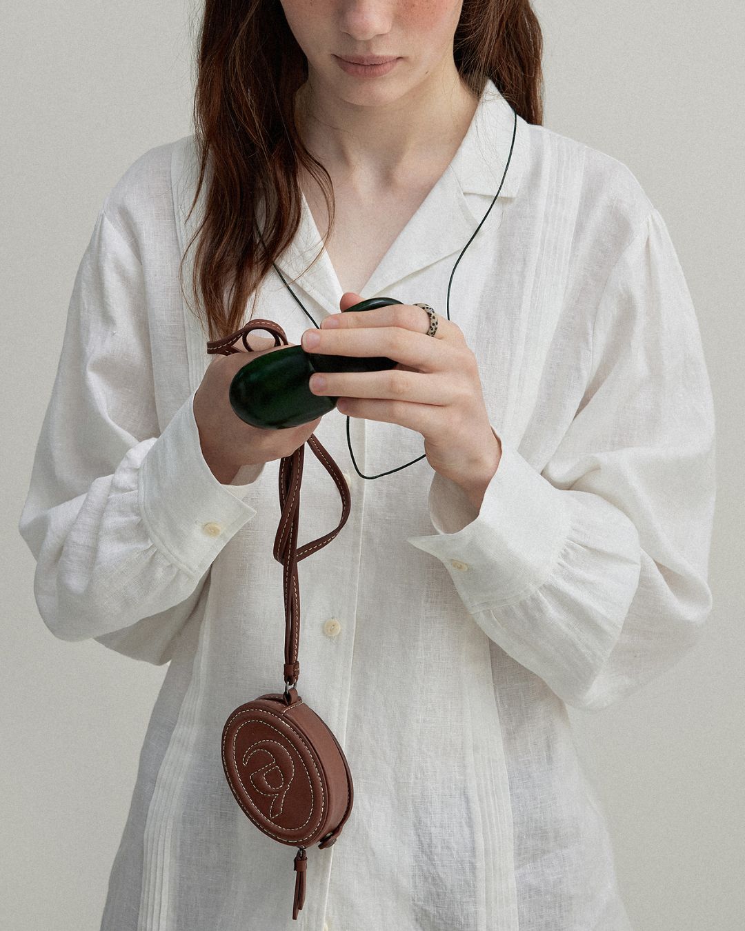 Open Collar Long Sleeve Shirt　LS012