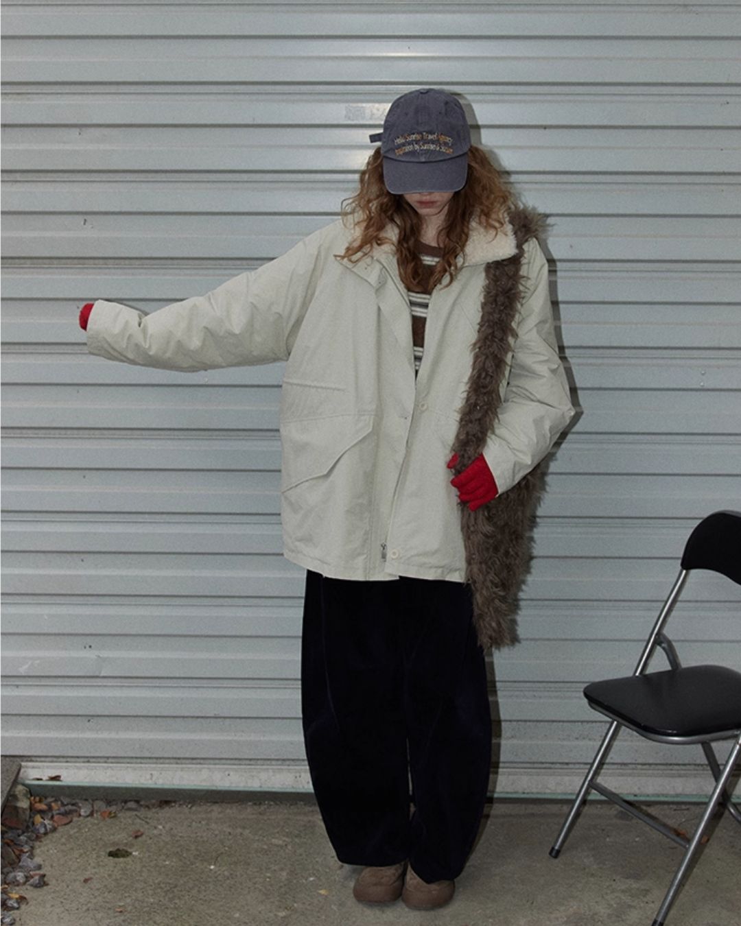 Fur-lined Military Coat　CT014