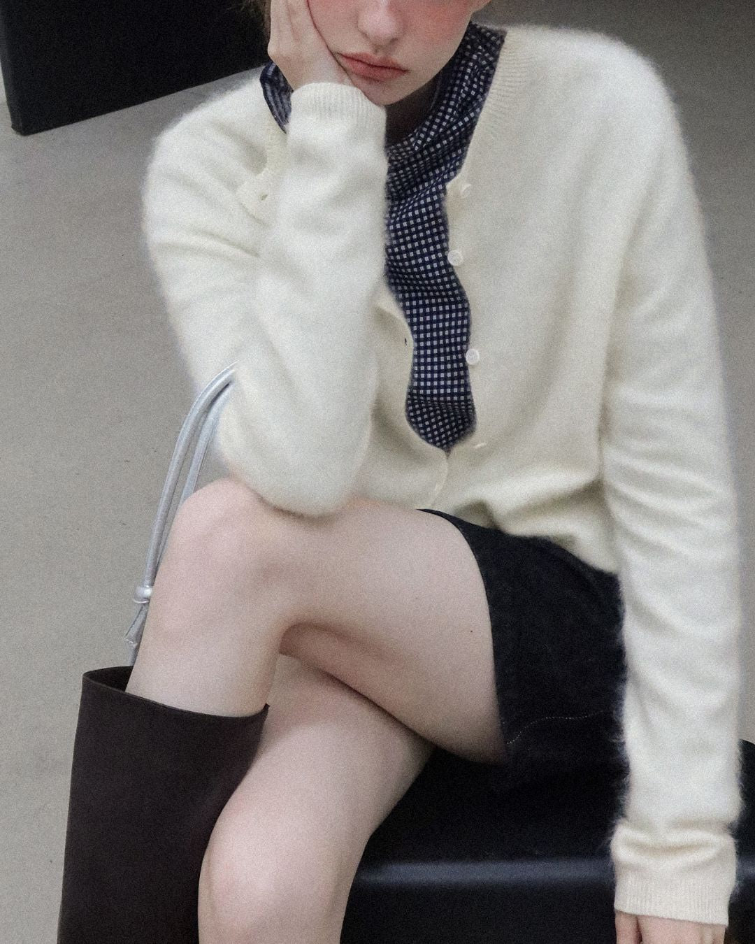 Brushed Knit Cardigan　KN027