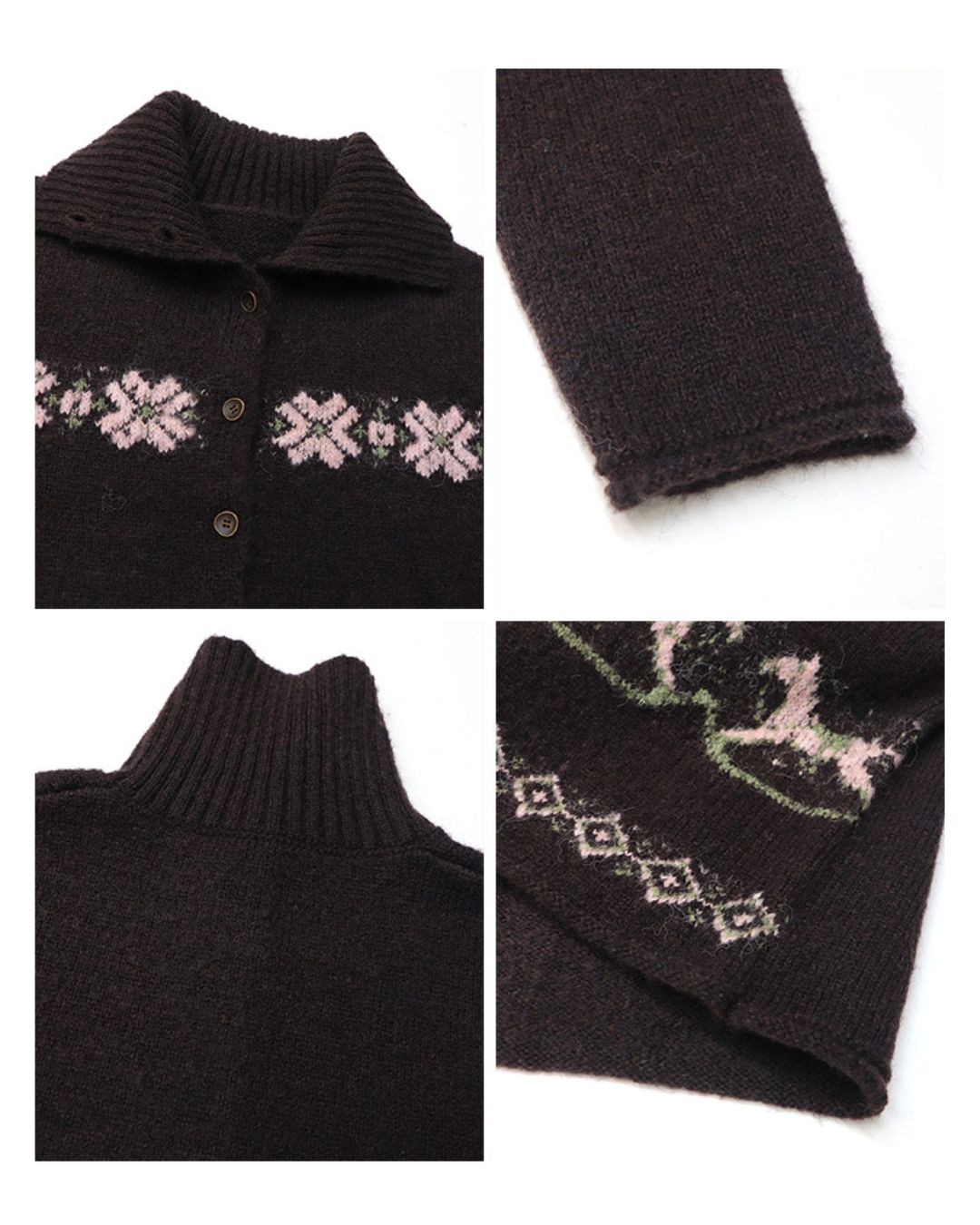 Horse Jacquard Collared Knit　KN087