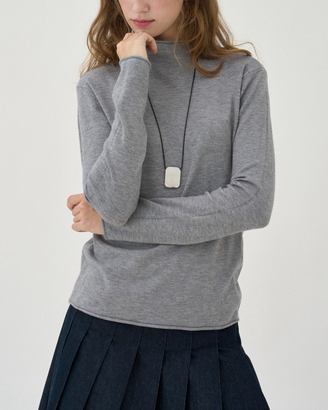 Mock Neck Seamless Knit　KN077