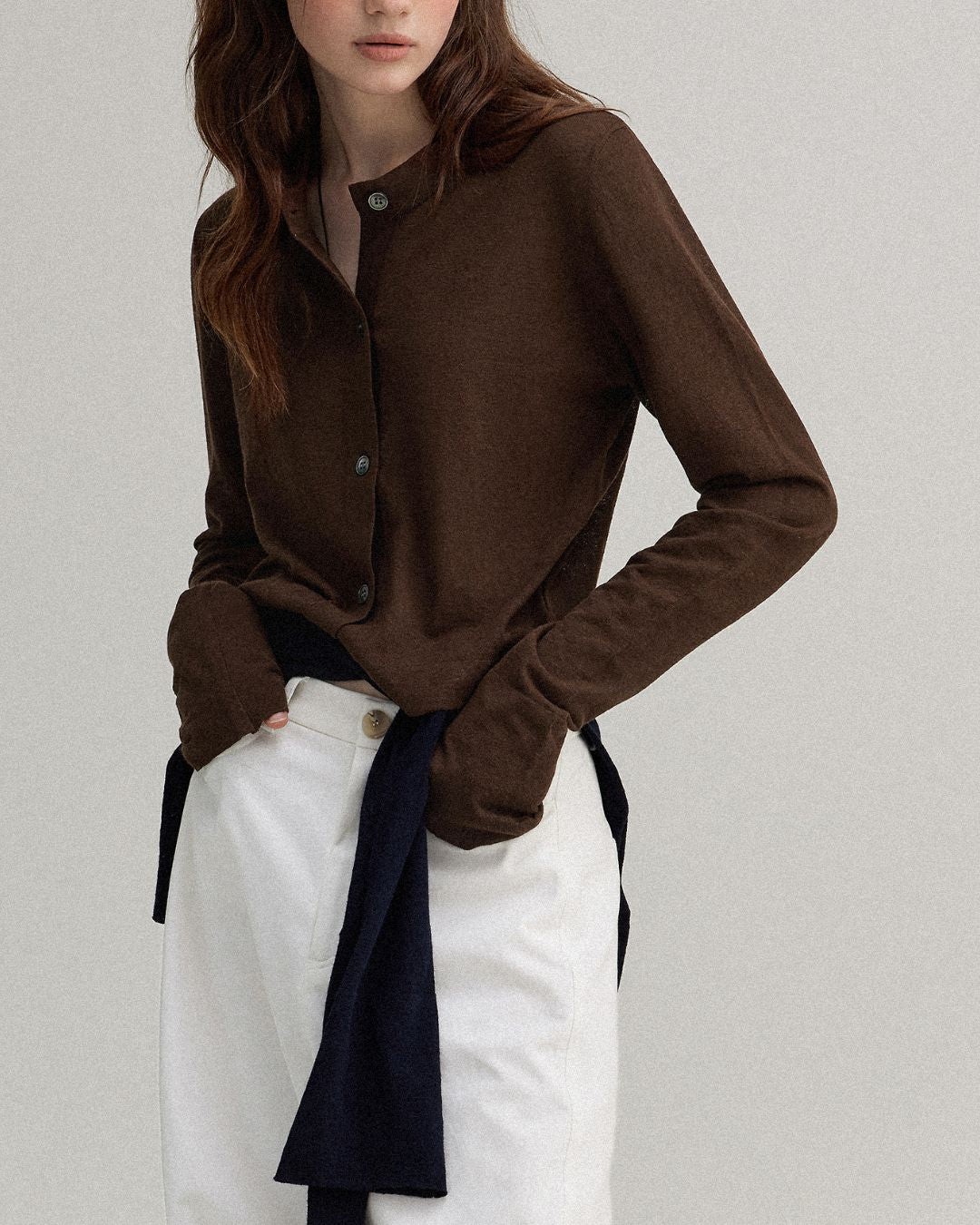 Long Sleeve Knit Cardigan　KN014