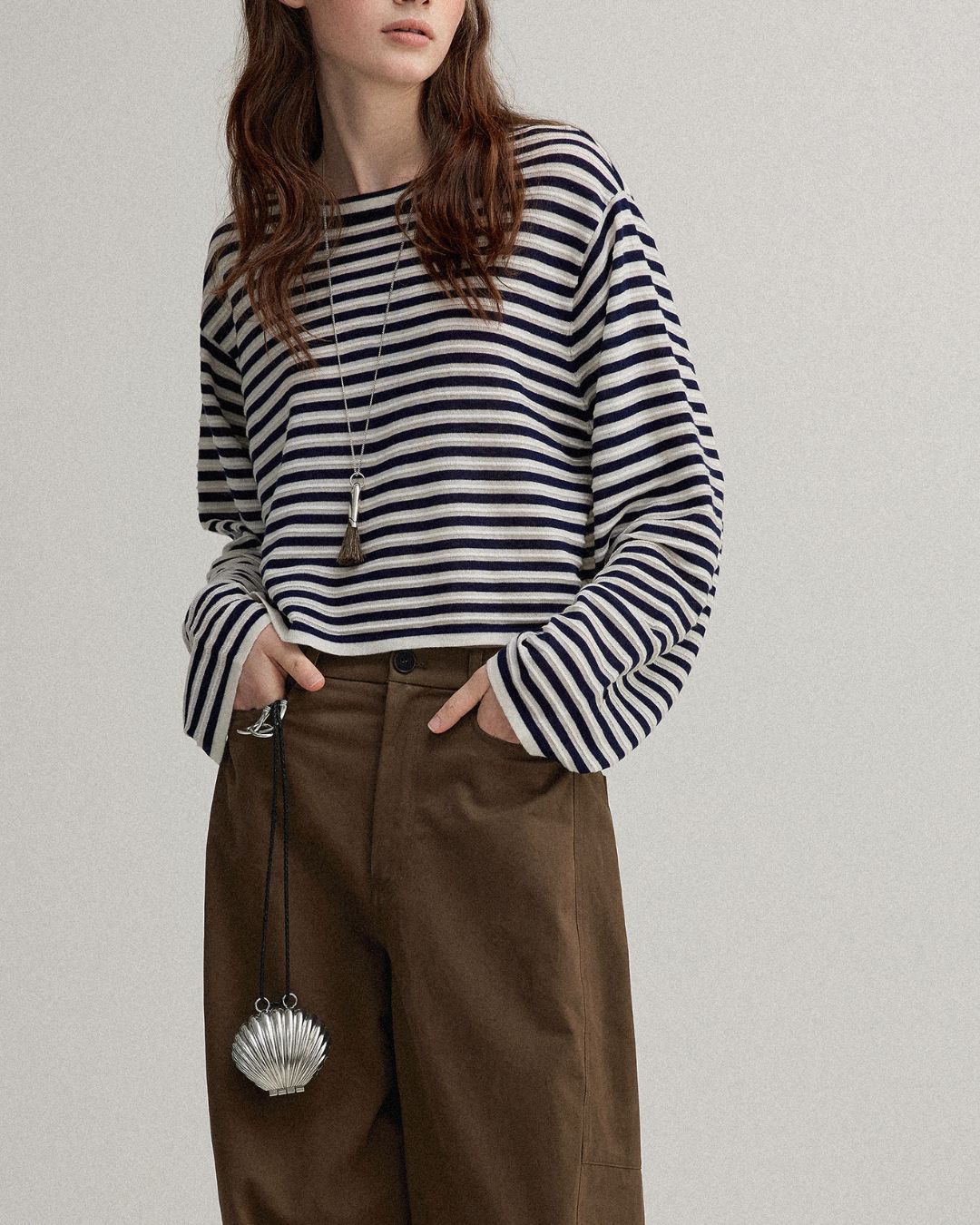 Striped Knit T-shirt　KN018