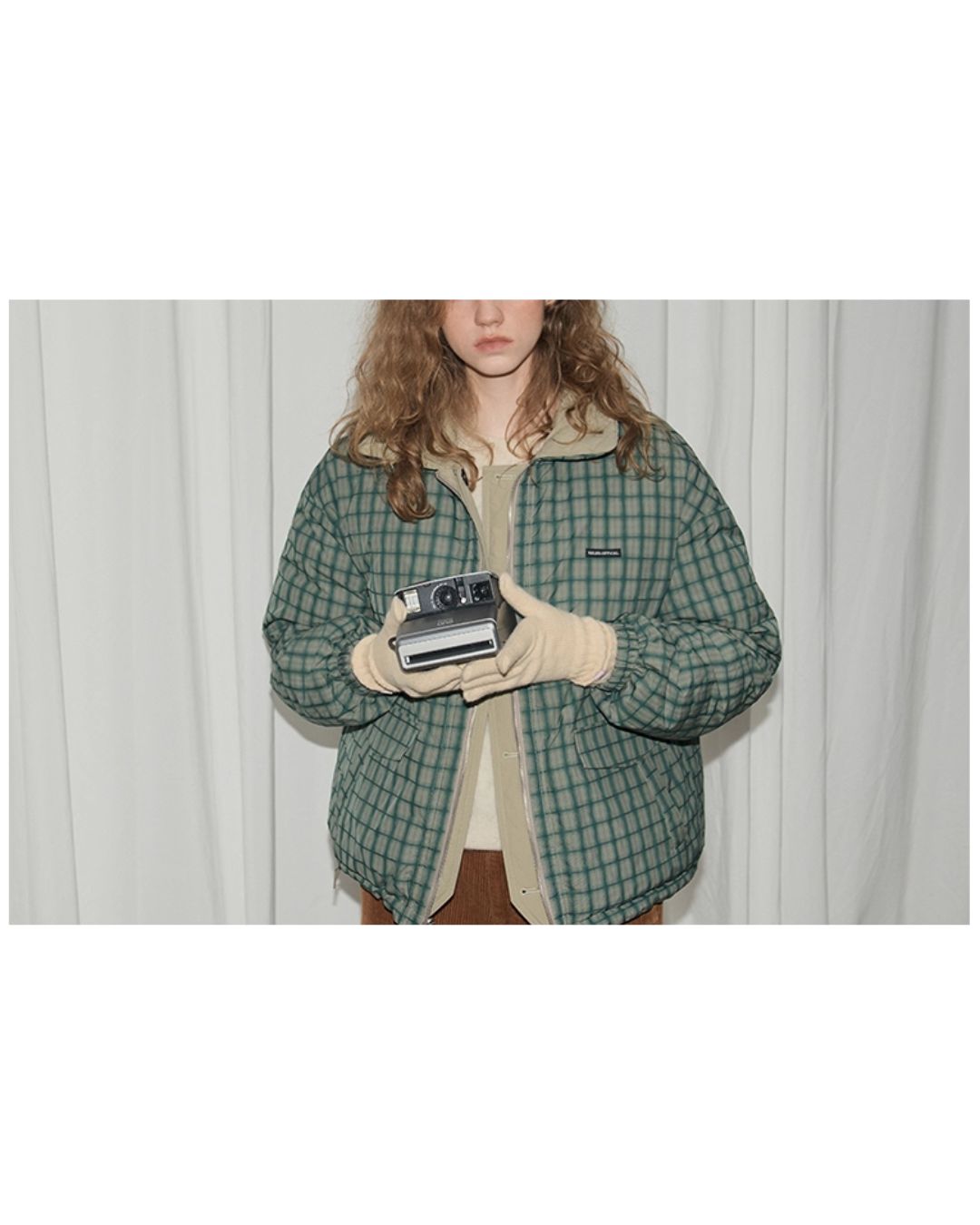 Check Reversible Down Jacket　JK047