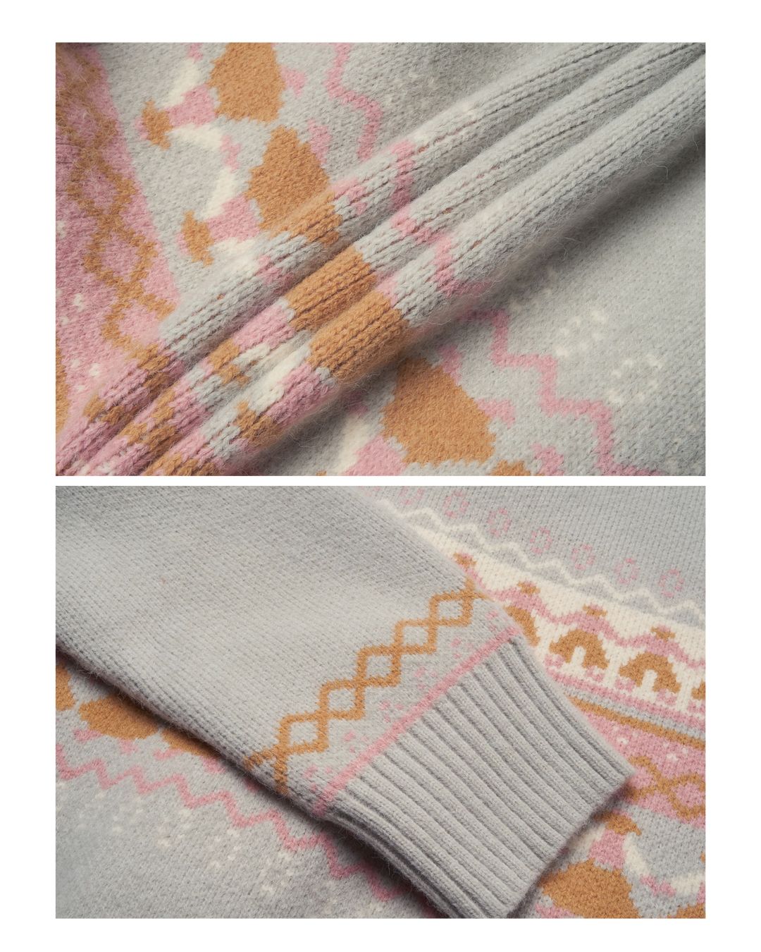 Fair Isle Retro Knit Cardigan　KN039