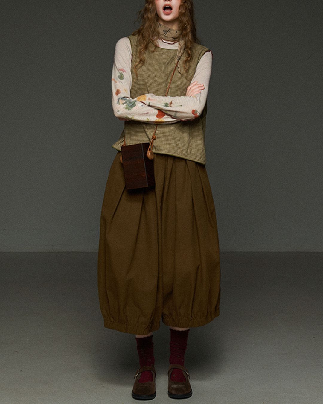 Side Button Check Vest　VT004