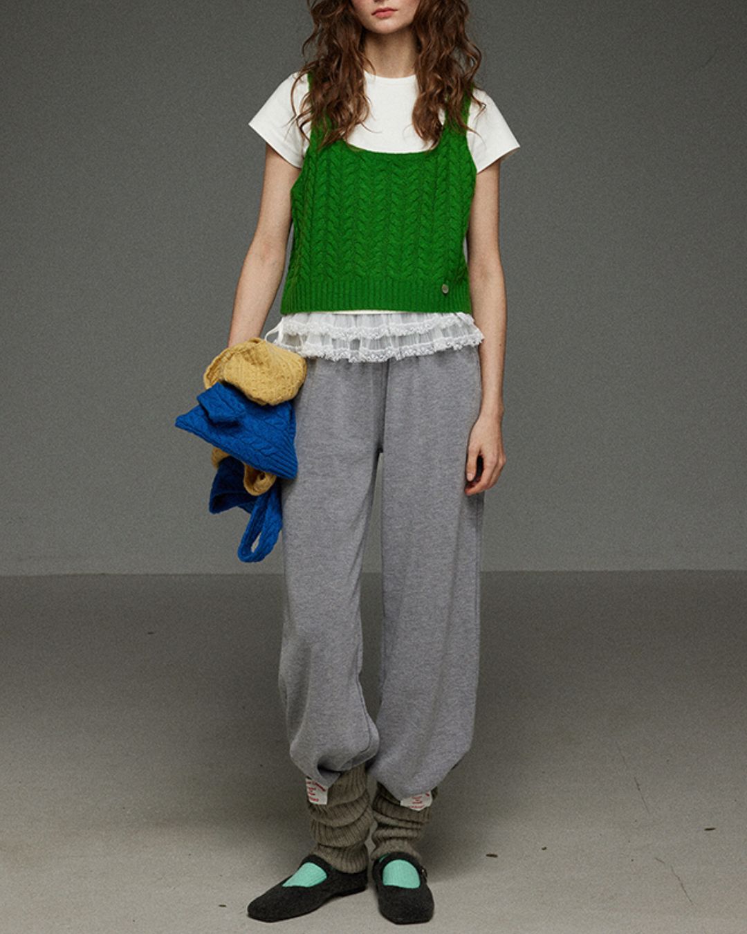 Cable Knit Camisole Vest　KN054