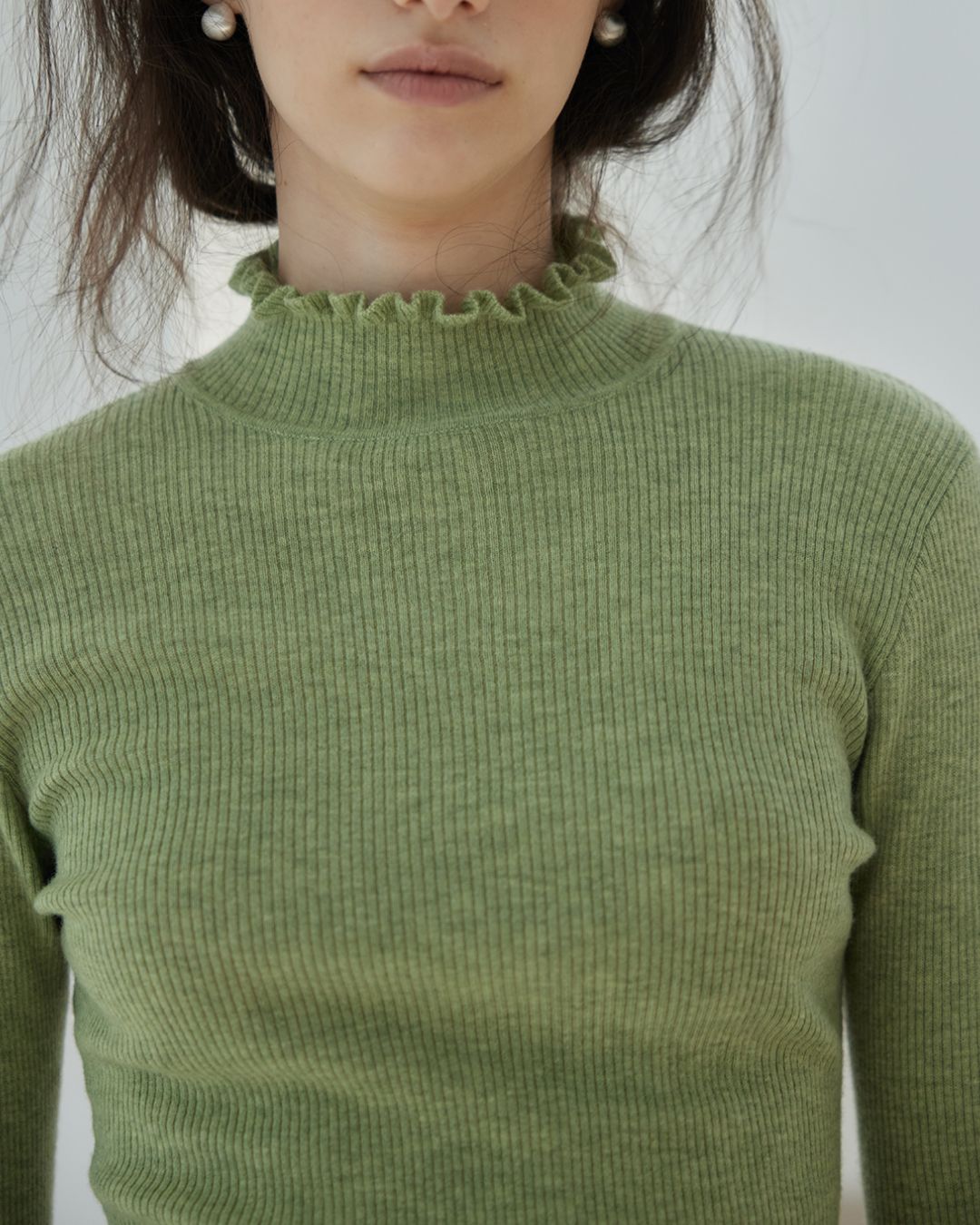 Frill High Neck Knit　KN017