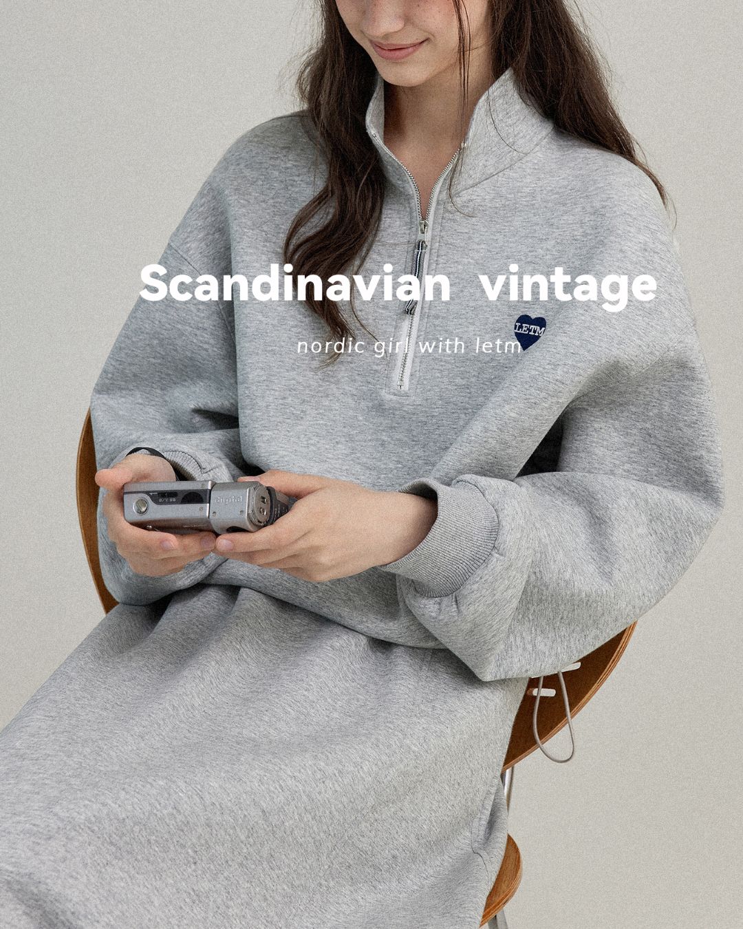 Heart Half-zip Sweat & Skirt　SW004