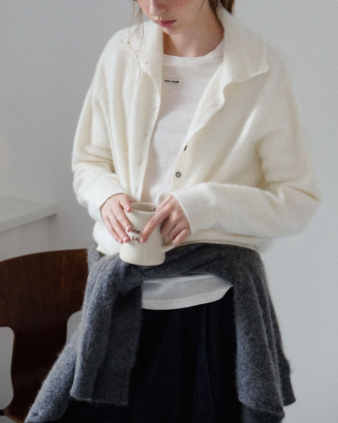 Wool Cashmere Knit Cardigan　KN038