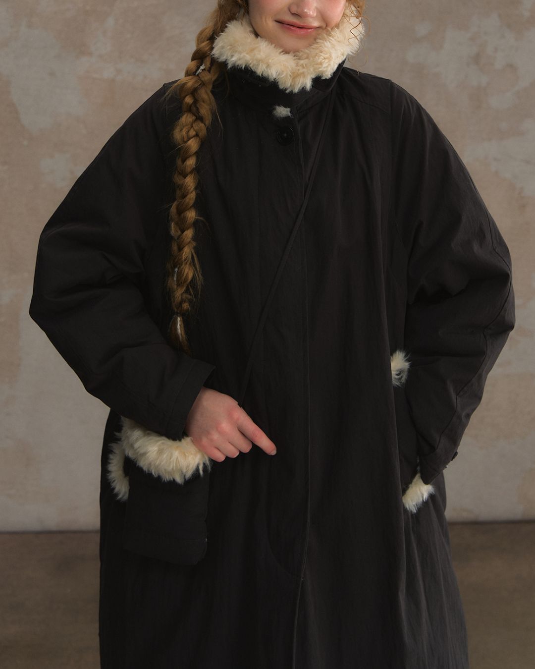 Fur Detail Long Down Coat　CT024