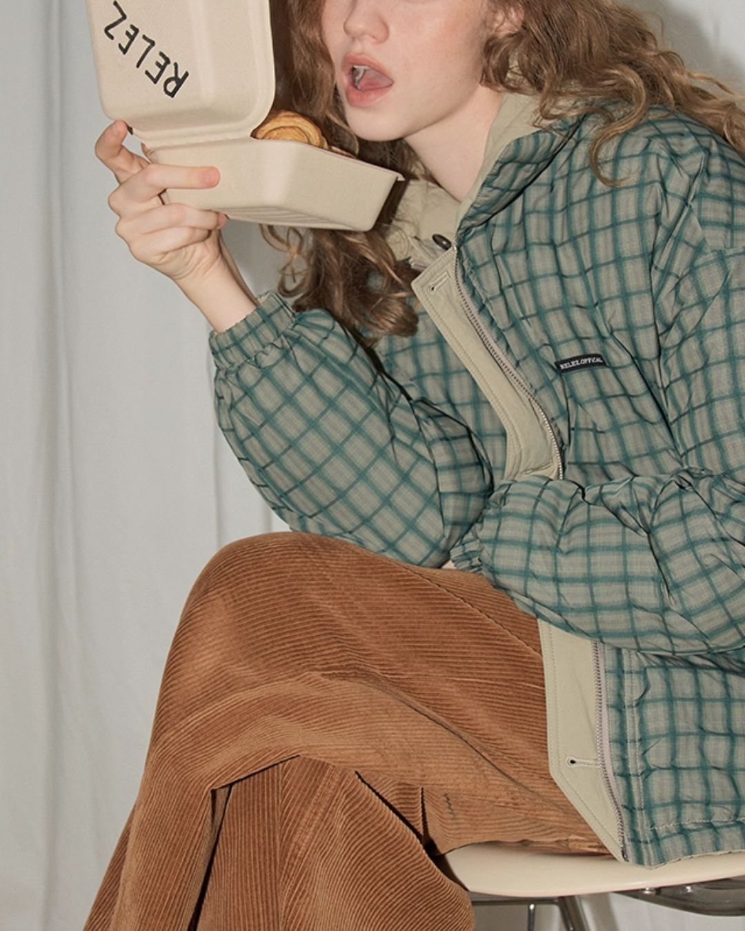 Check Reversible Down Jacket　JK047