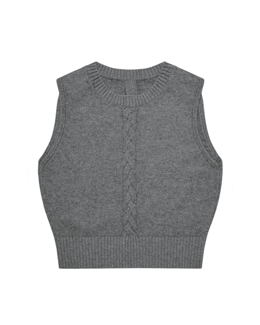 Braided Wool Knit Vest　VT007