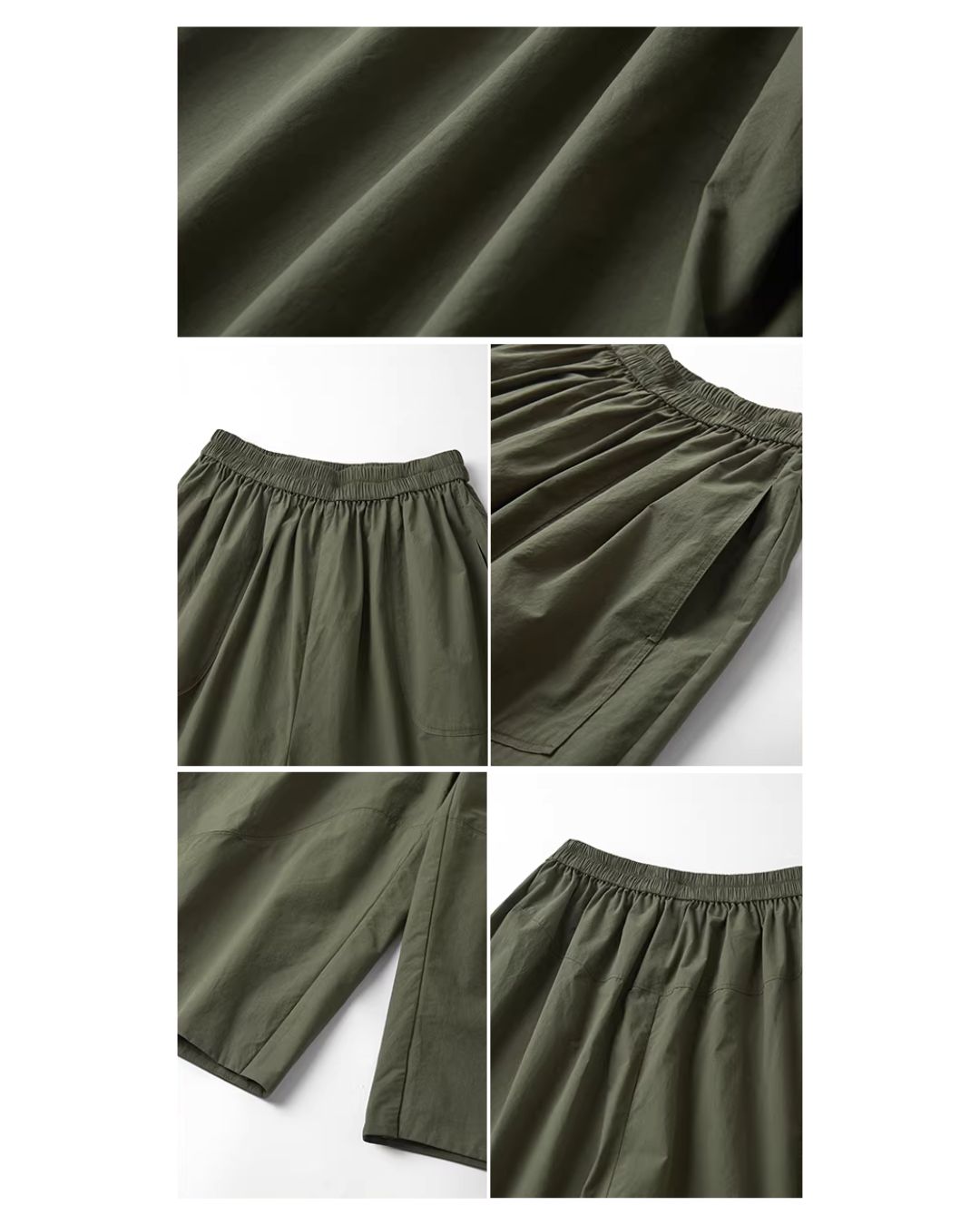 Breathable Cropped Wide Pants　PT048