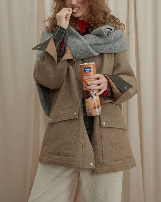 Contrast Color Classic Jacket　JK043