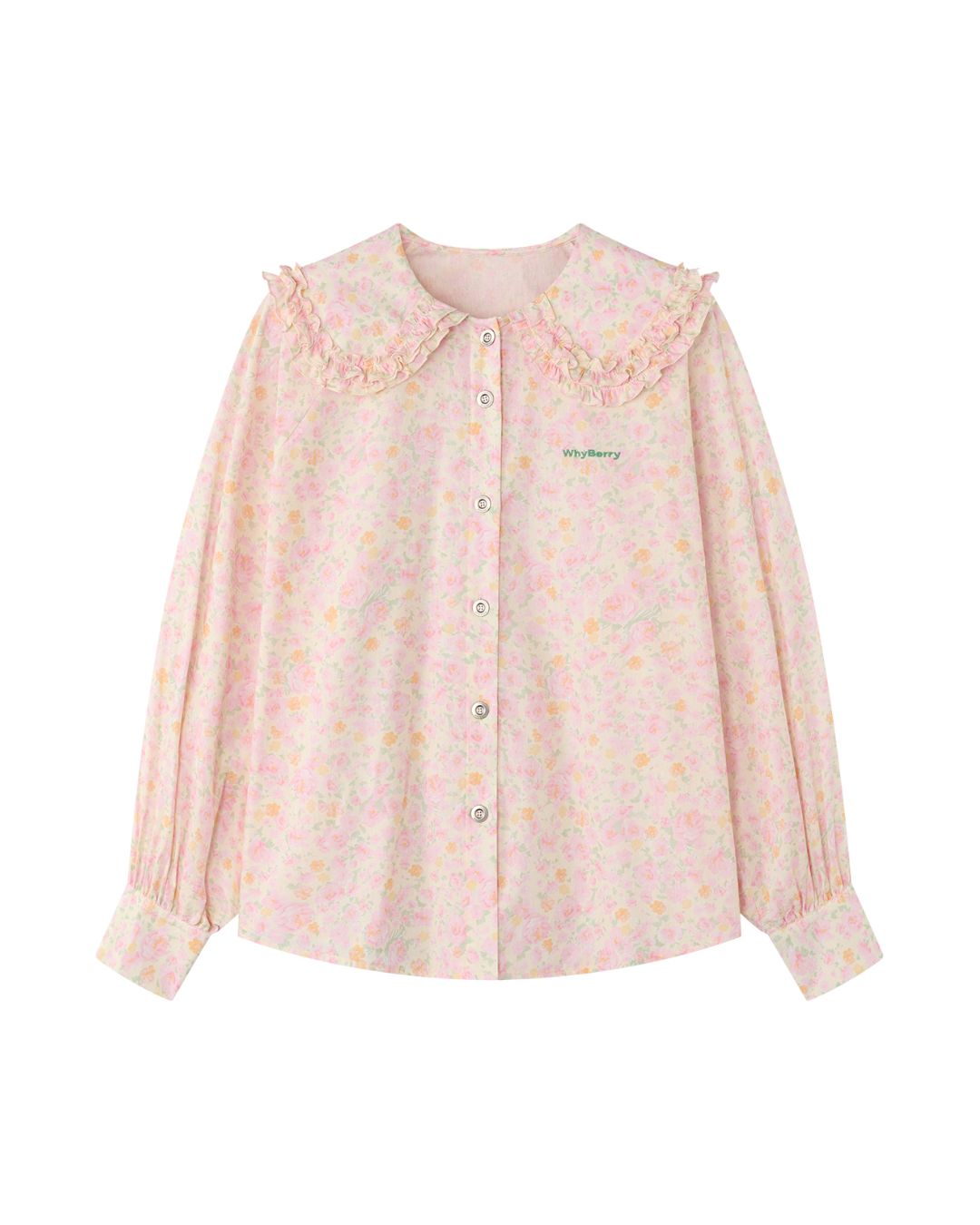 Frilled Big Collar Shirt　LS023