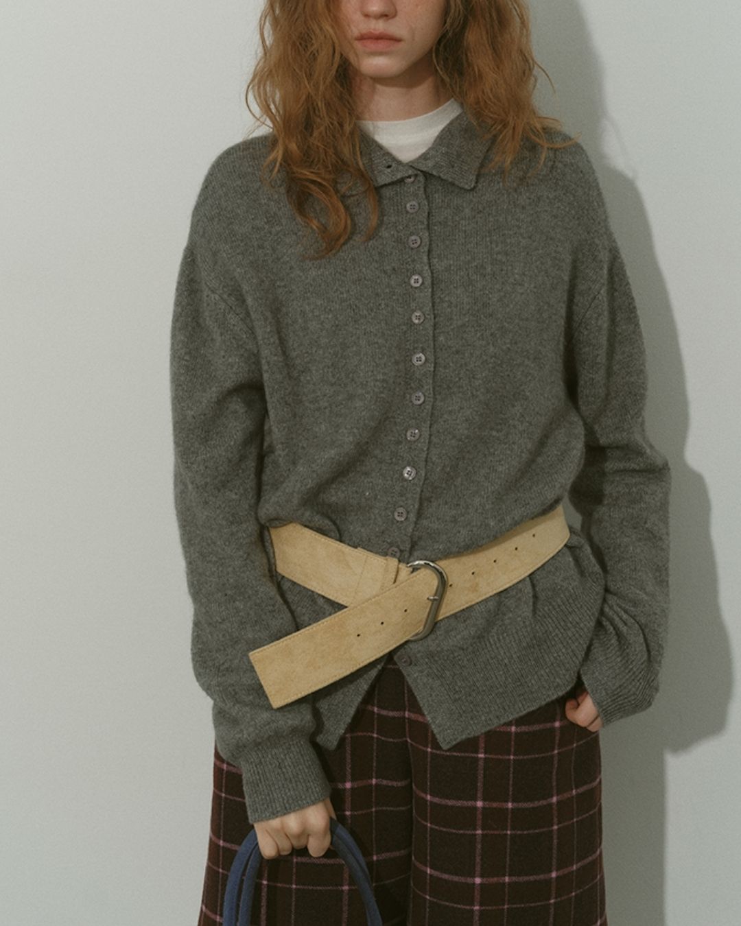 High-neck Knit Cardigan　KN074