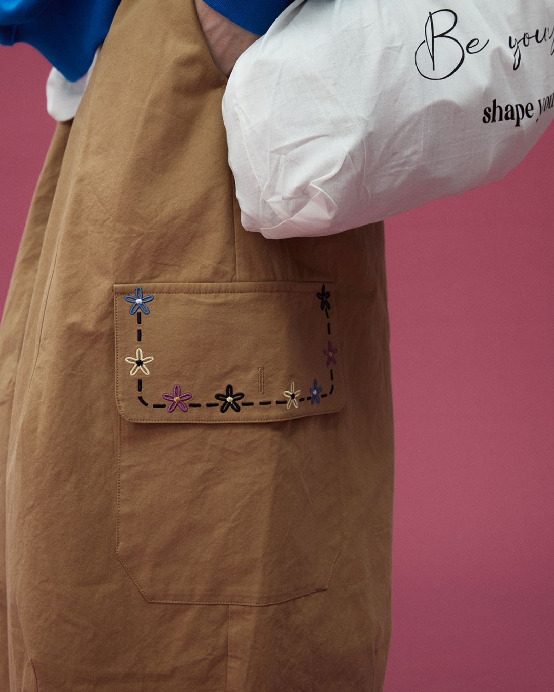 Floral Pocket Wide Leg Pants　PT002