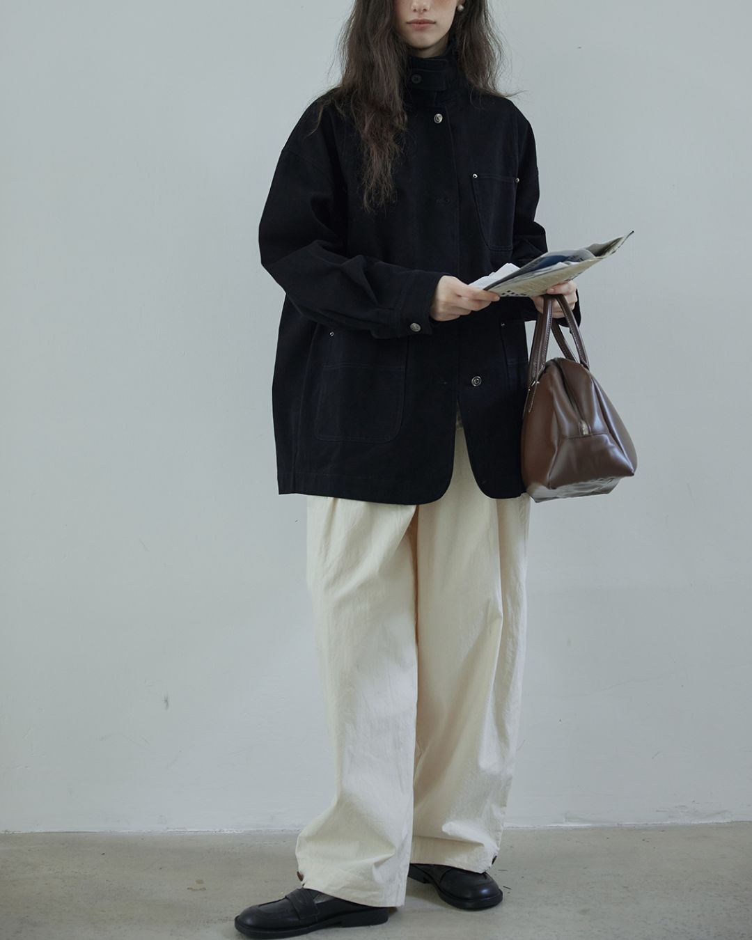 Casual Wide Tuck Pants　PT013
