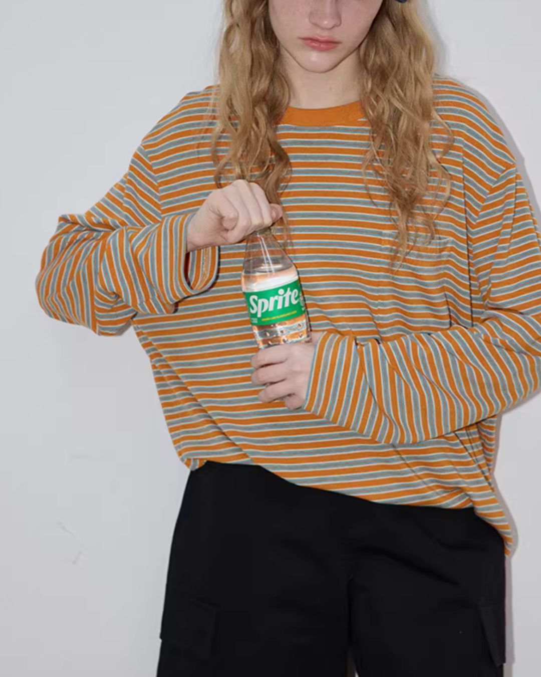 Retro Border Cuff Label T-shirt　LT031