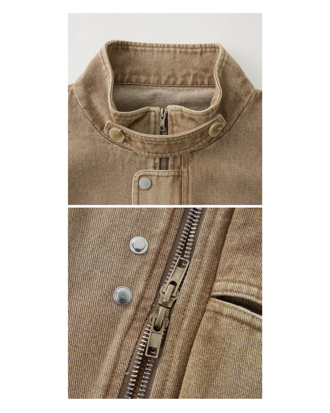 Belted Denim Cropped Jacket　JK026