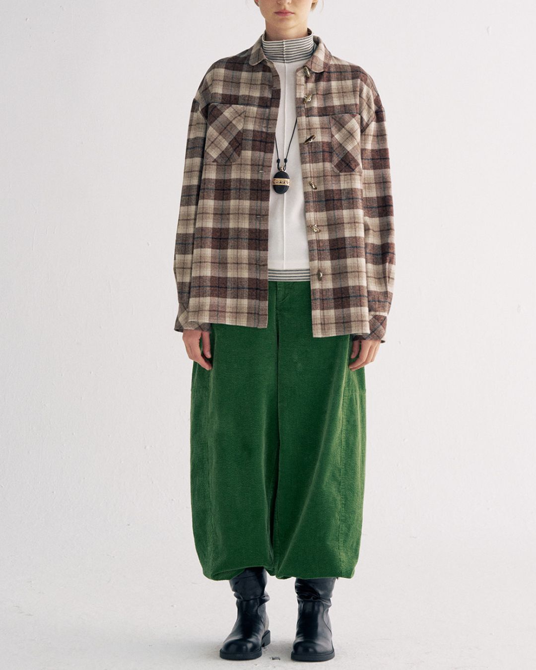 Flannel Cotton Check Shirt　LS039