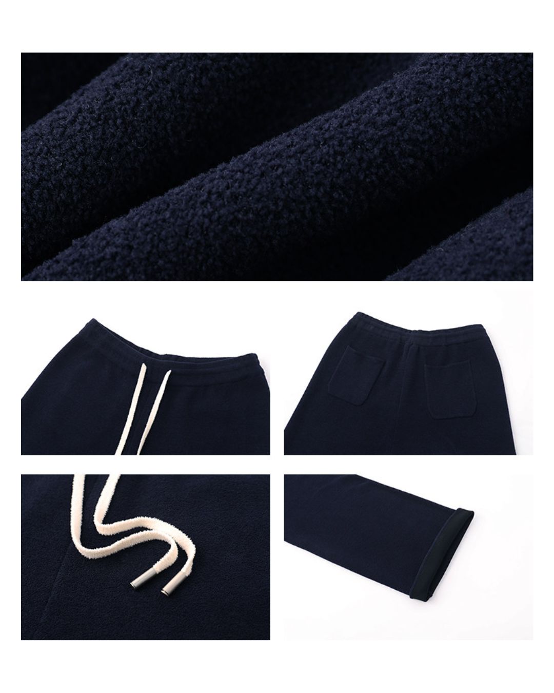 Boucle Knit Drawstring Draped Pants　PT037