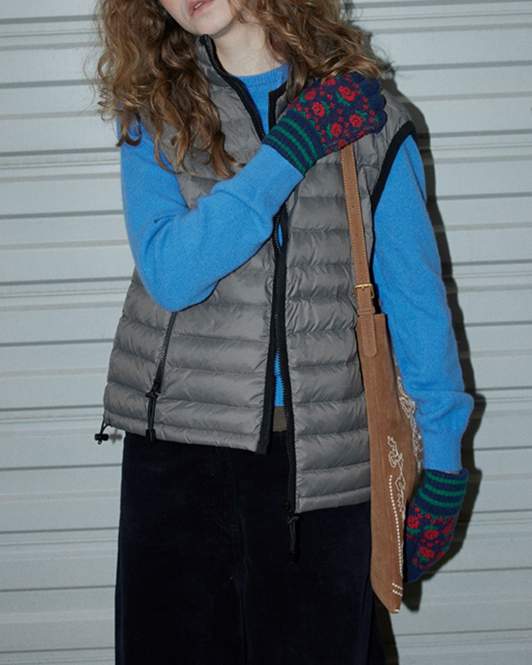 Nylon Piping Down Vest　VT013