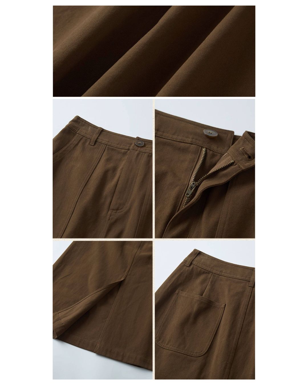 Cotton A-line Midi Skirt　SK020