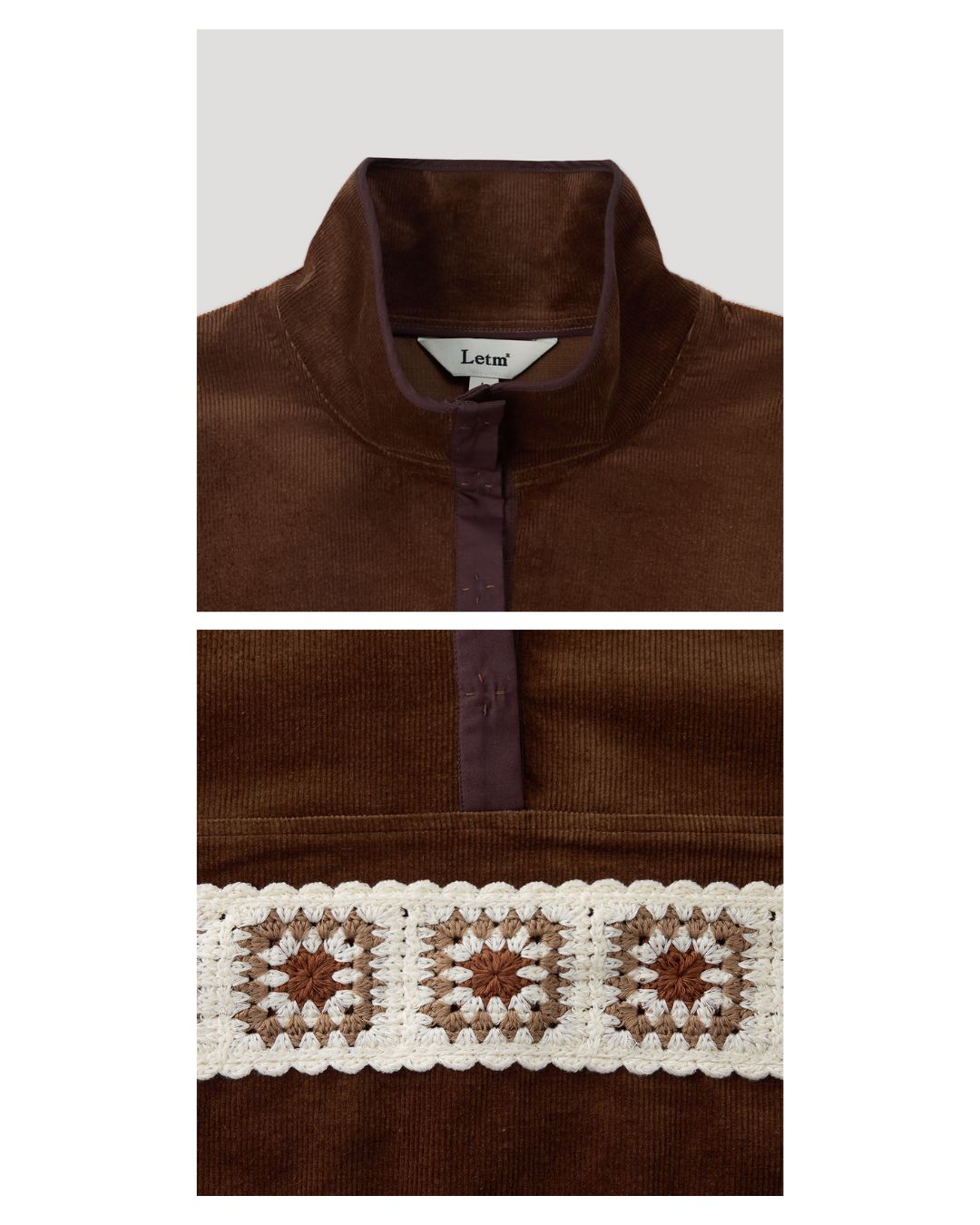 Crochet Stand-up Collar Top　SW005