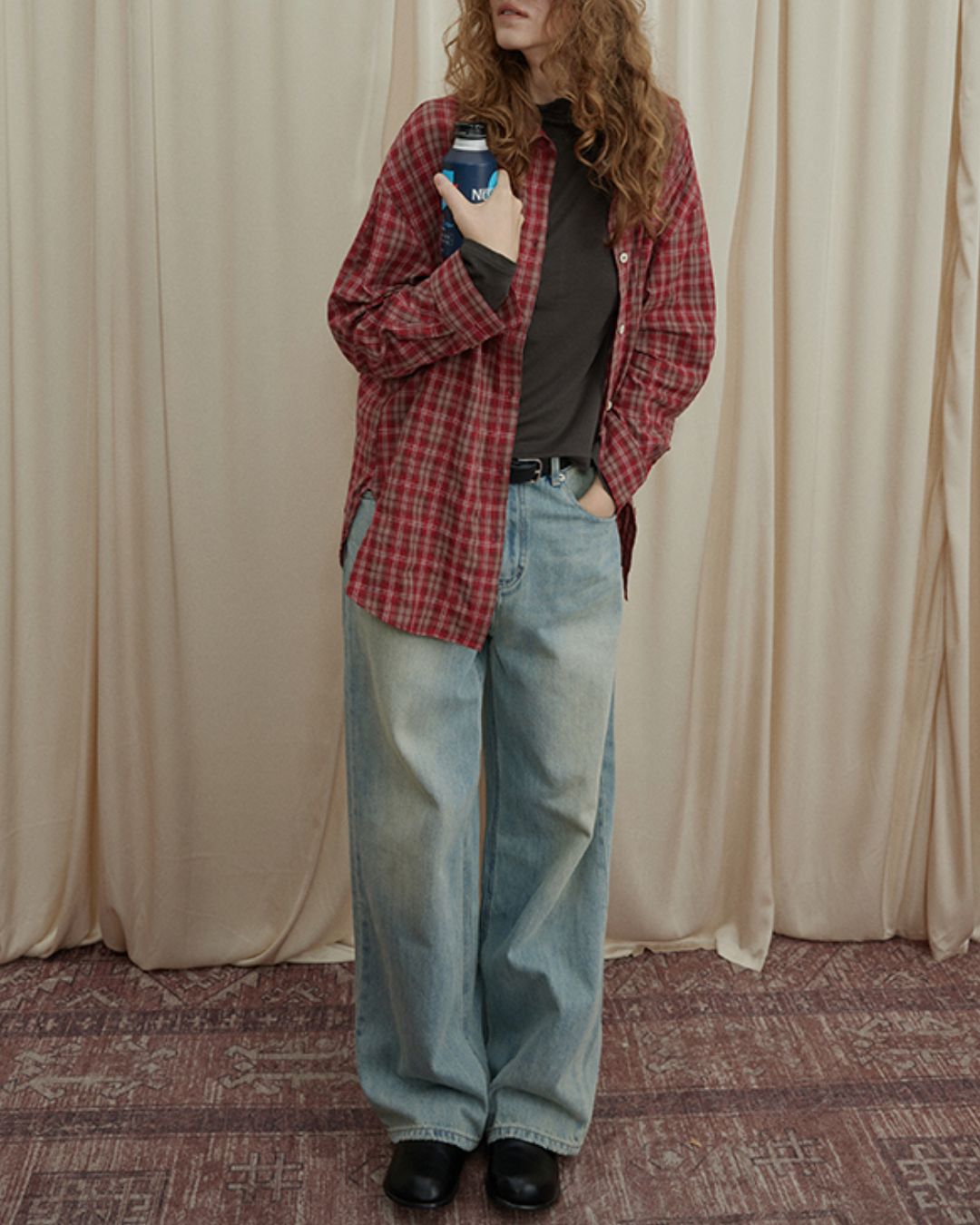 Washed Straight Denim Pants　DP009