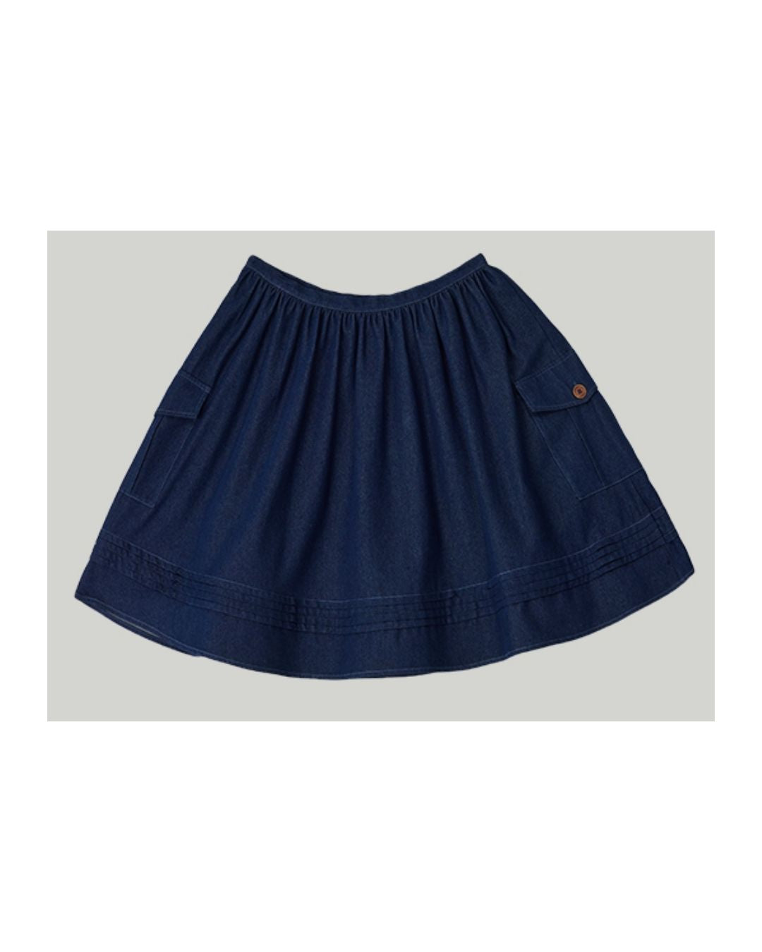 A-line Pleated Shirt ＆ Knee-length Skirt　LS011