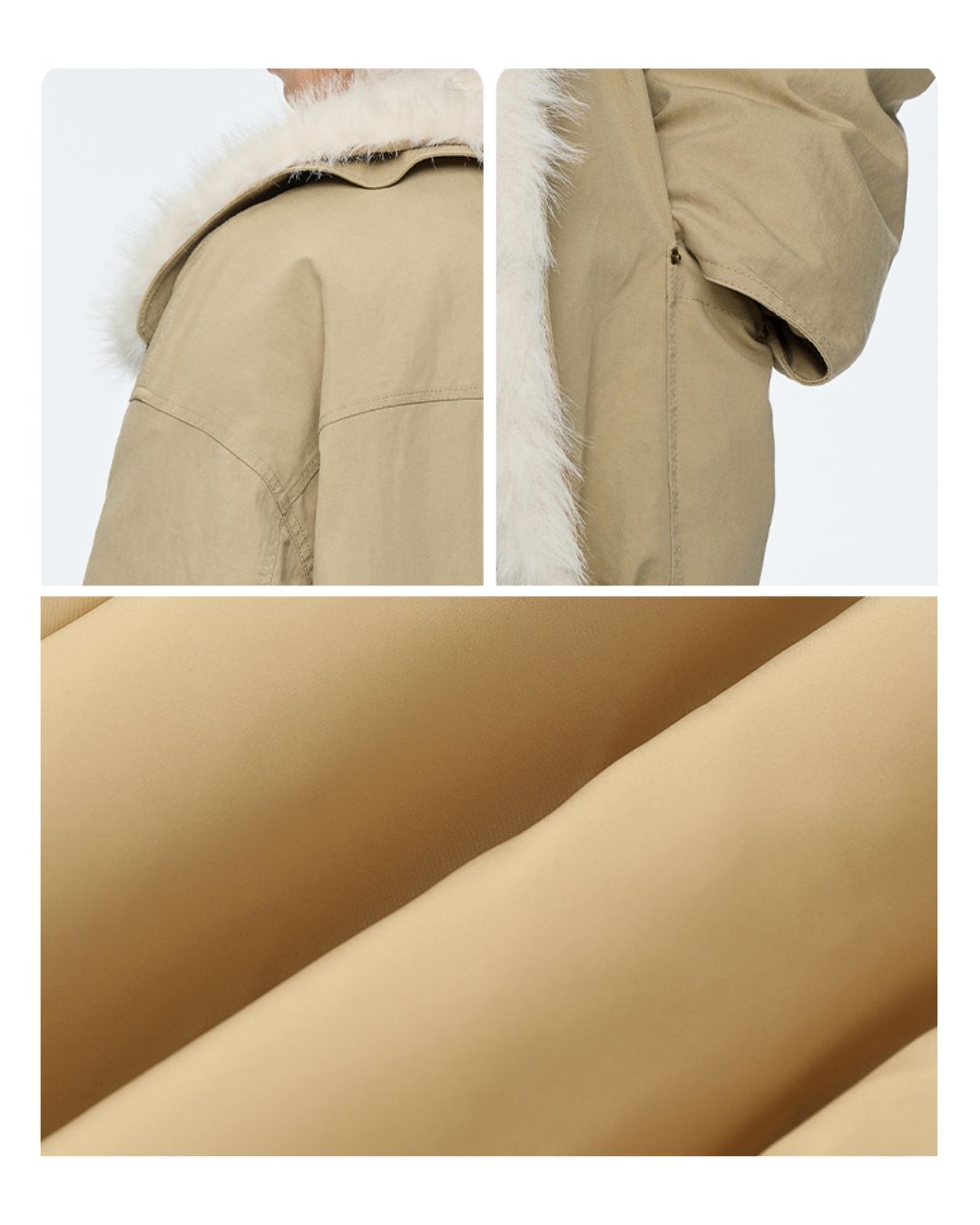 Drawstring Hem Fur Collar Down Jacket　JK061