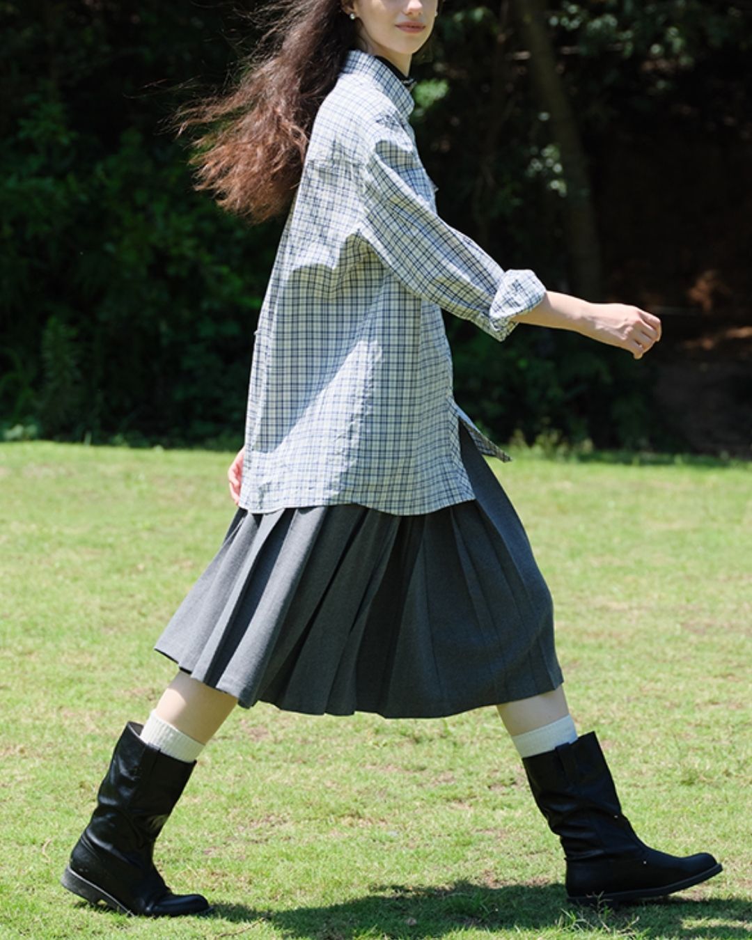 Retro Check Loose Shirt　LS024