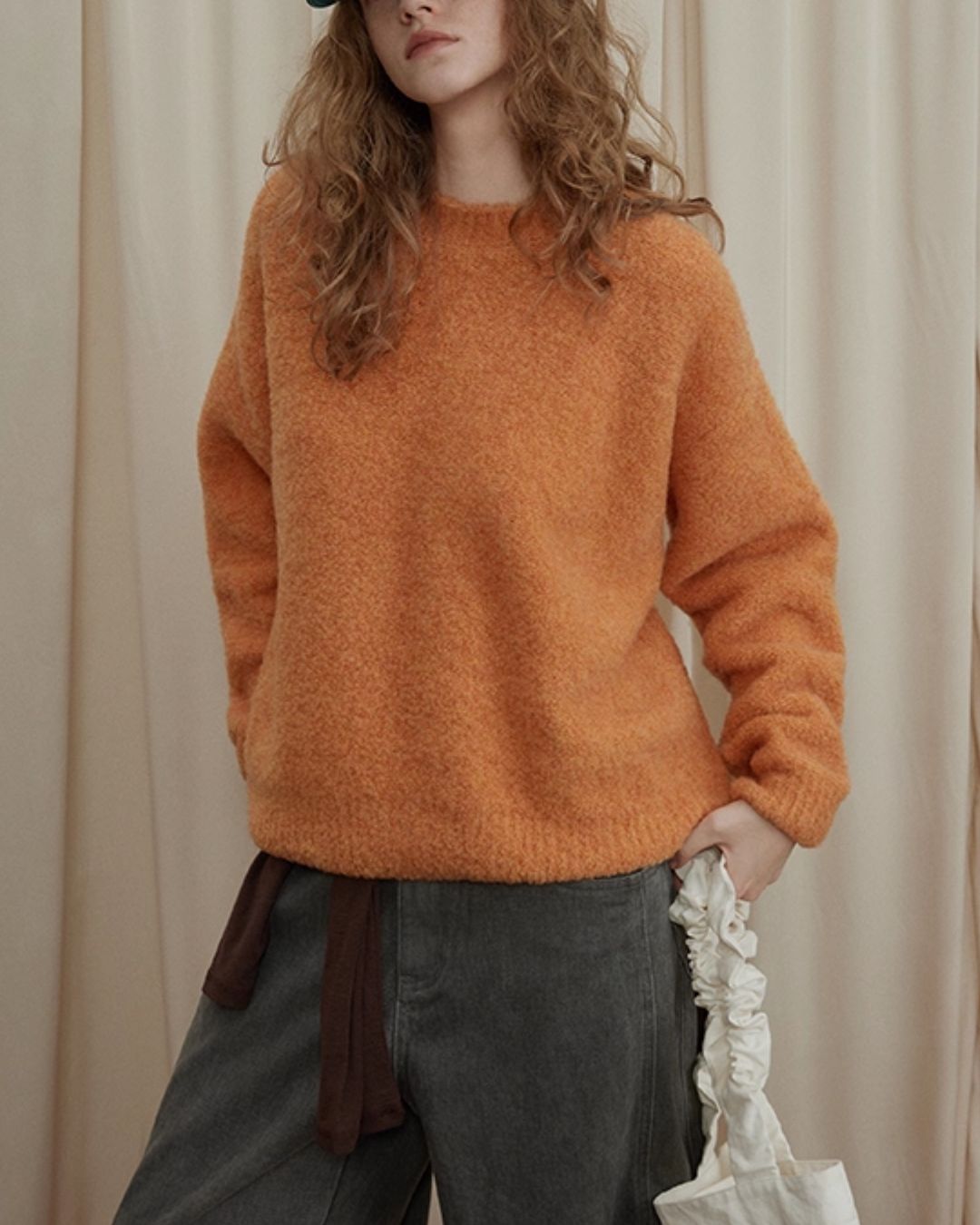 Wool Crew Neck Sweater　KN046
