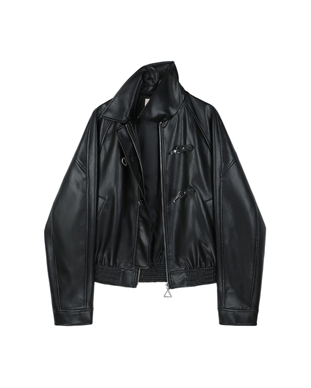 Metal Buckle Leather Jacket　JK038