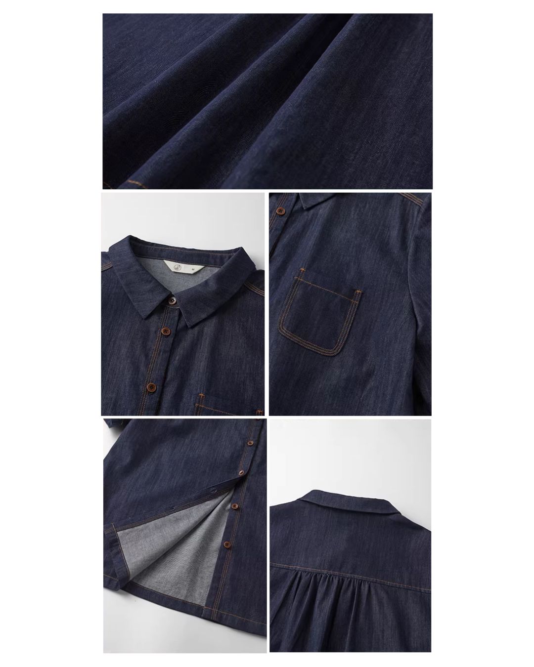 Light Denim Short-sleeved Shirt　SS003