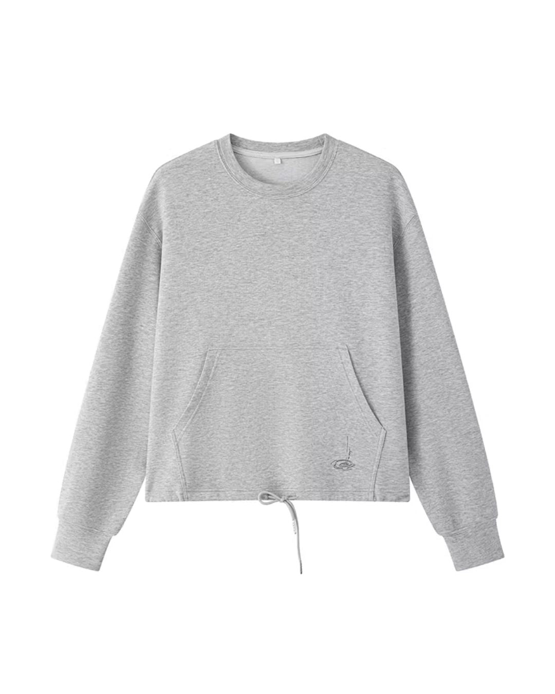 Back Embroidered Drawstring Hem Sweat　SW015