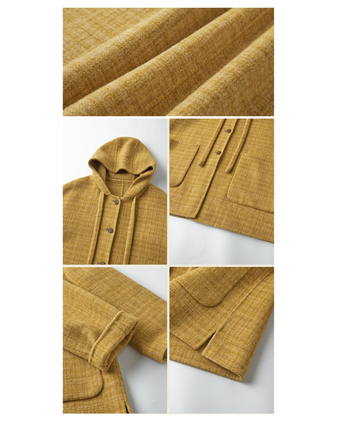 Wool Hooded Middle Coat　CT032