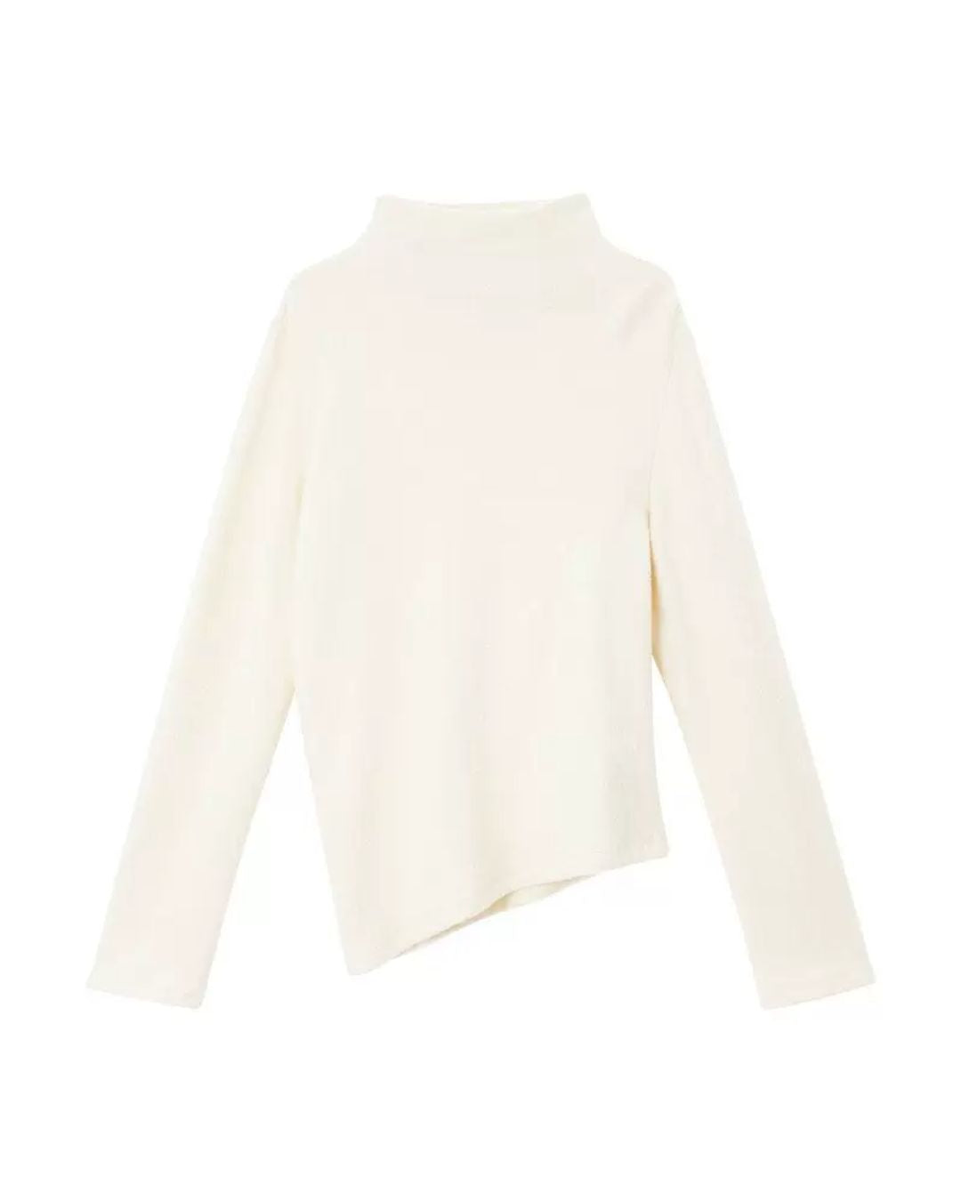 Asymmetrical Hem High Neck Knit　KN107