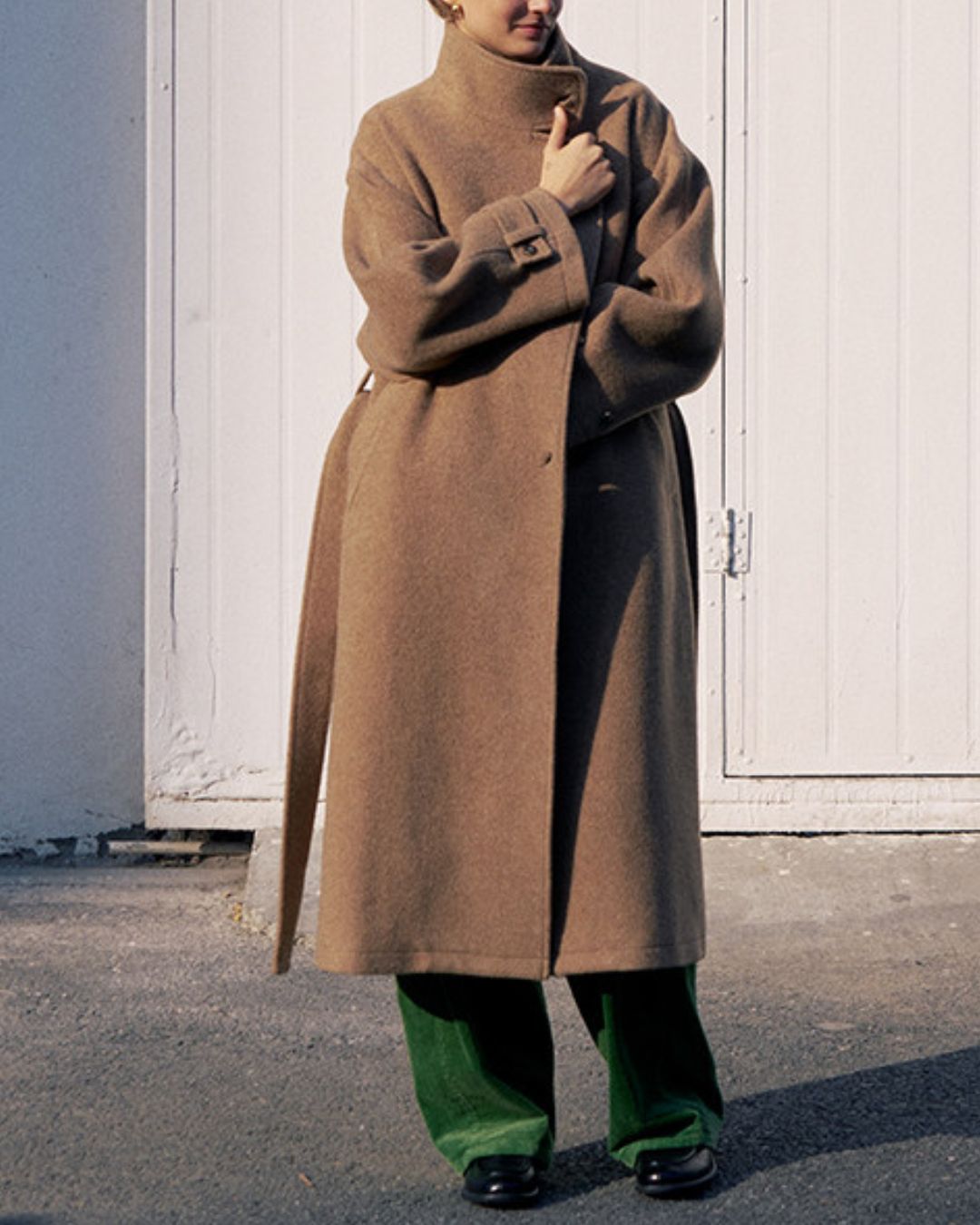 Stand-collar Wool Long Coat　CT029