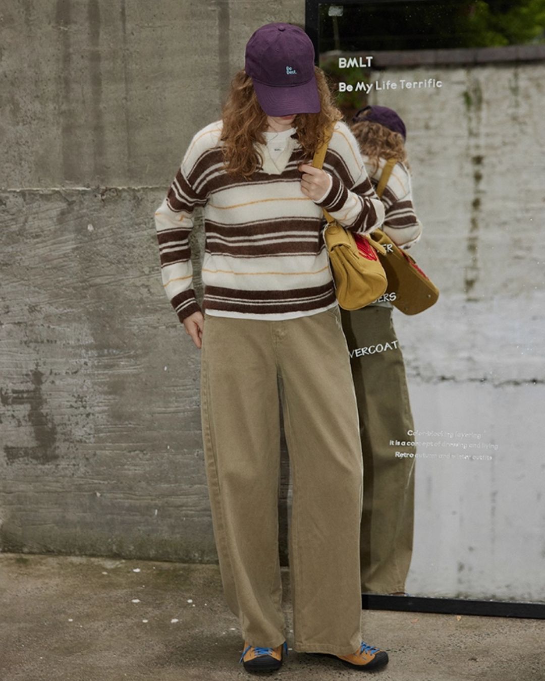 Curved Collar Denim Pants　DP010