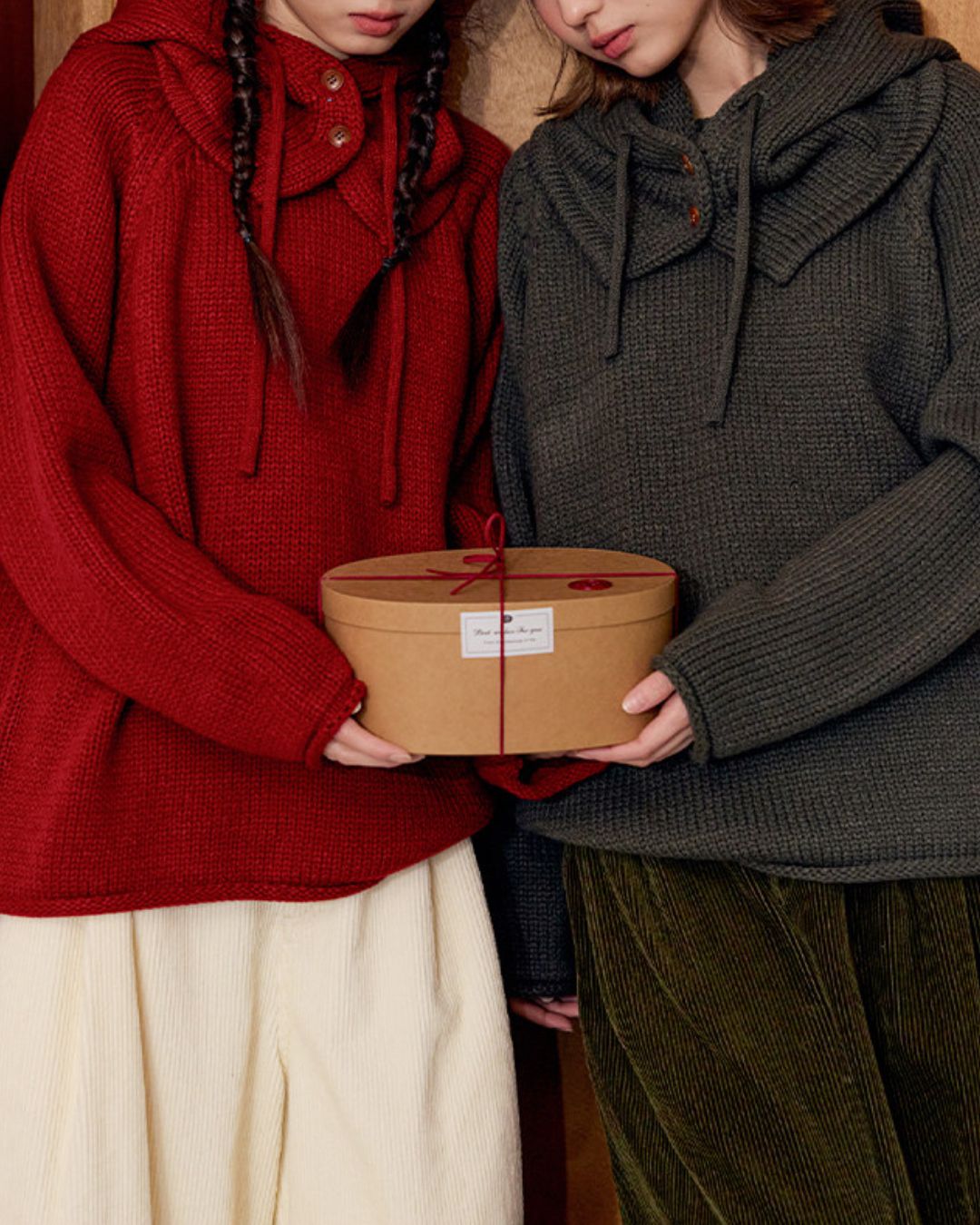 Loose Crew Neck Knit With Balaclava　KN089