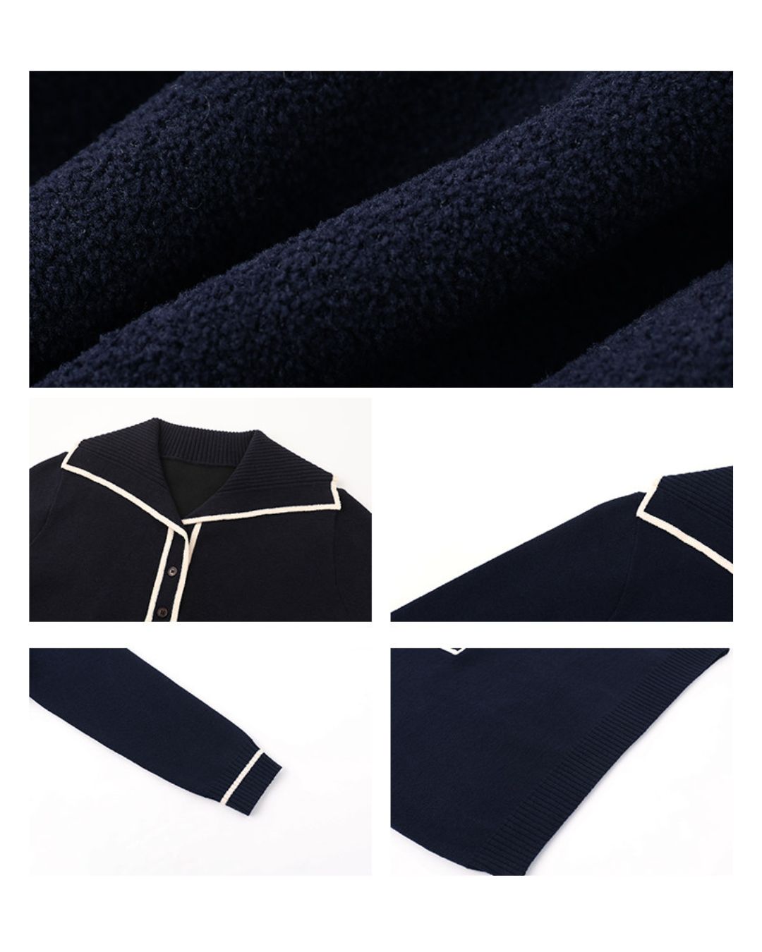 Contrast Color Boucle Knit　KN101