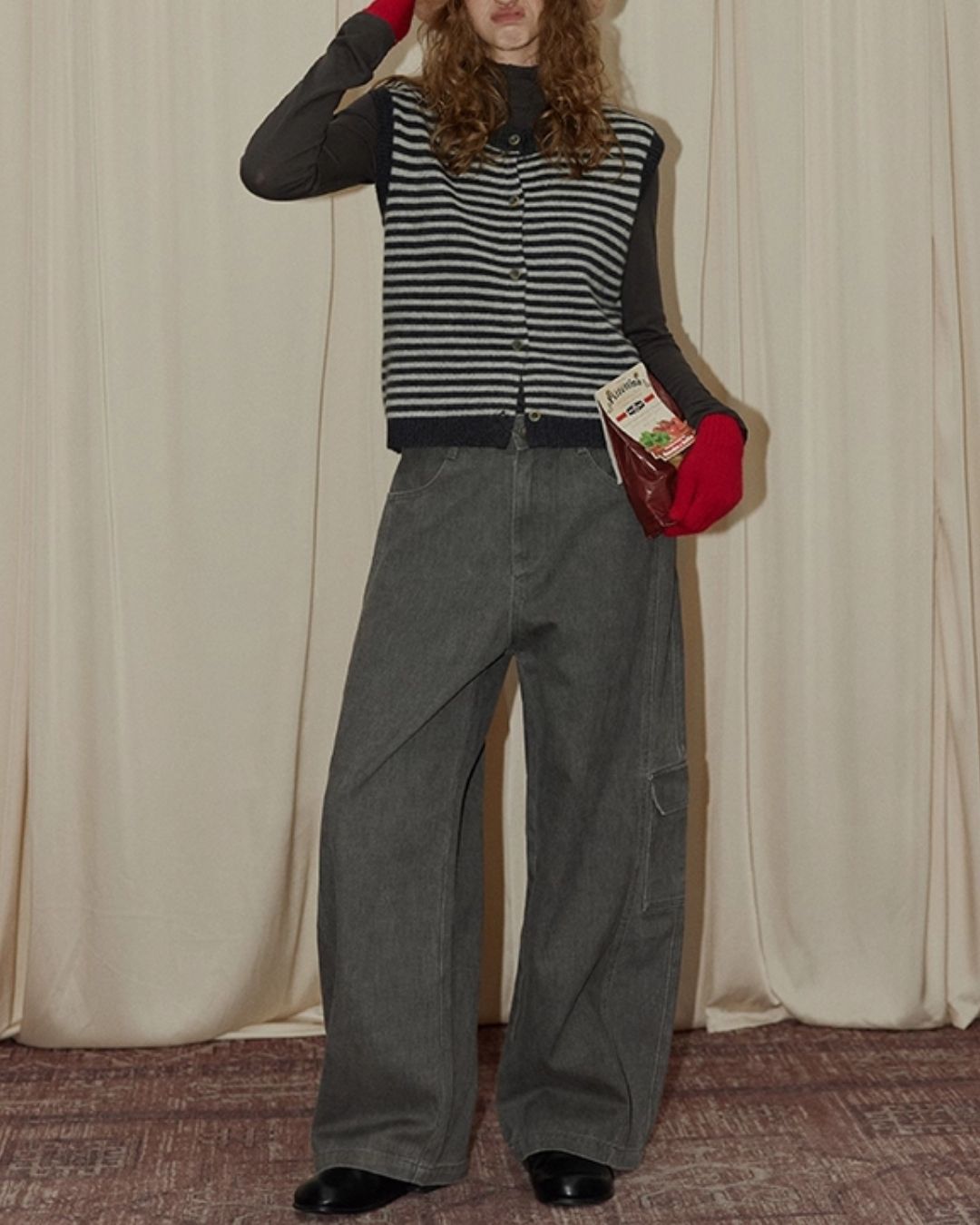 Work Denim Wide Pants　DP008