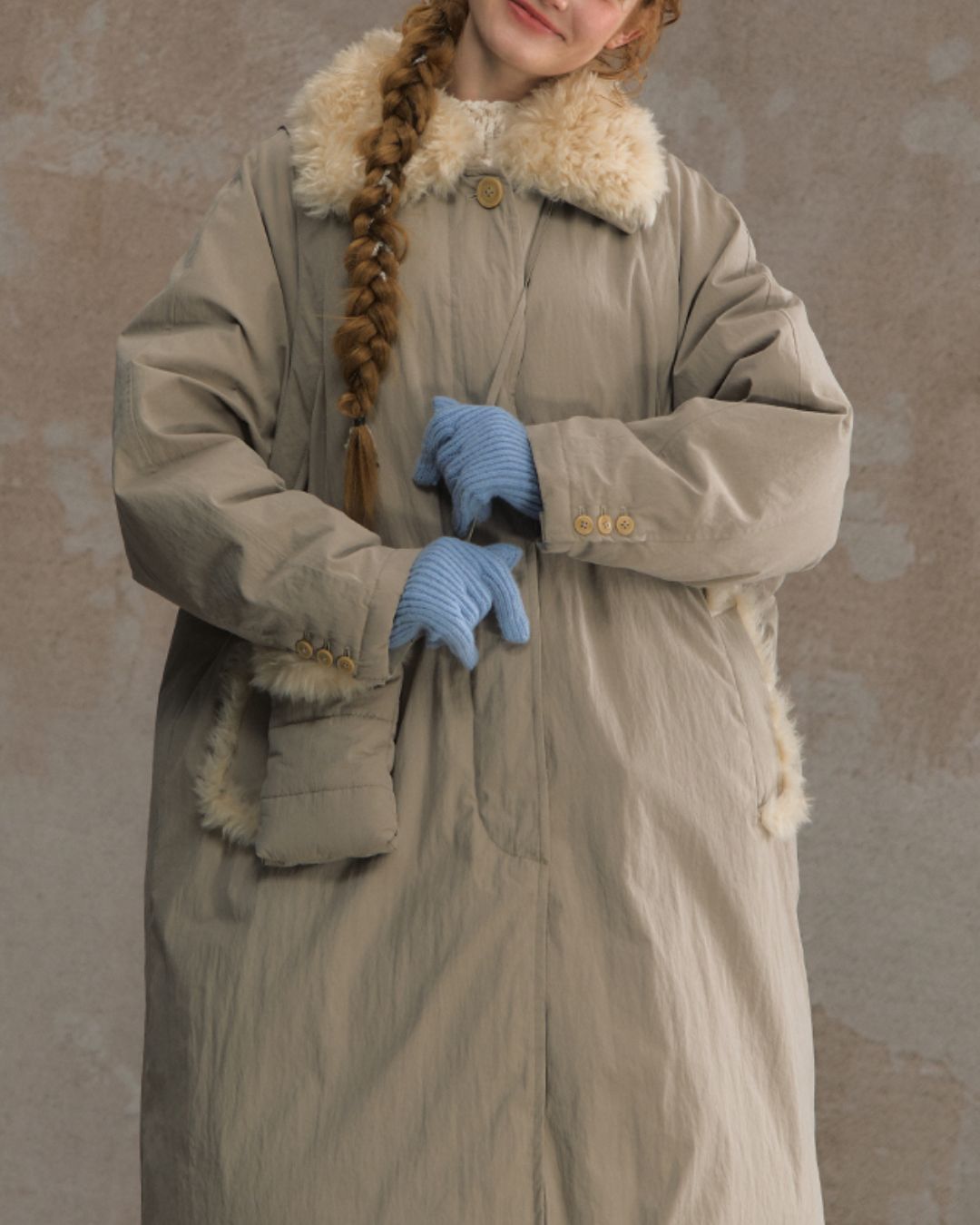 Fur Detail Long Down Coat　CT024