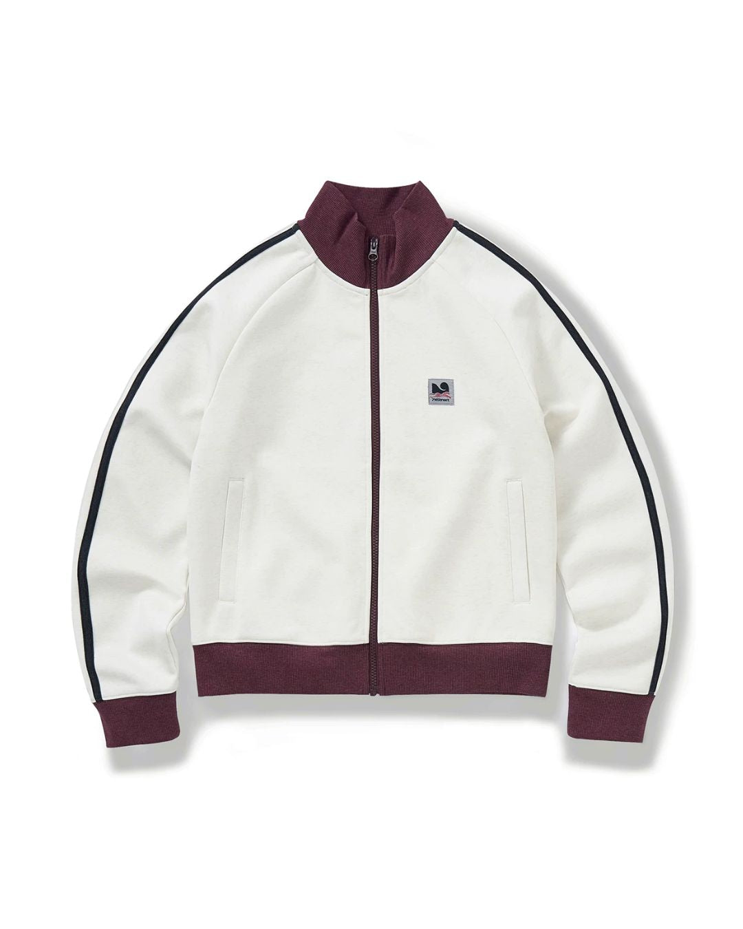 Color Block Three-Line Zip Cardigan　KN098
